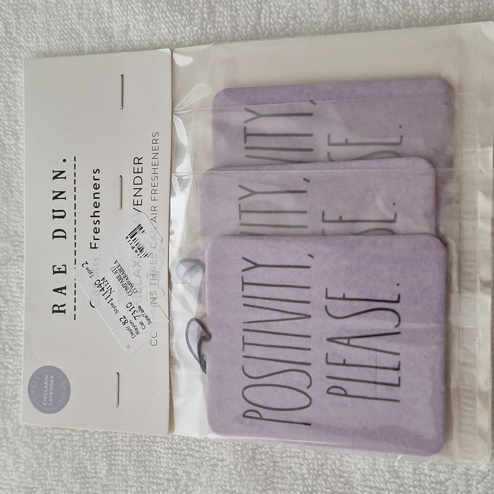 NEW Rae Dunn Car Air Freshener 3 Pk Lavender